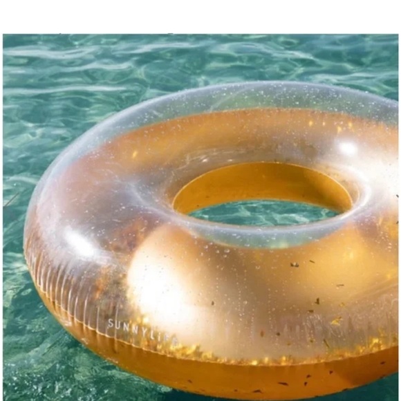 EXTRA LARGE SUNNY LIFE GOLD DISCO POOL RING - Picture 7 of 11